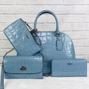 Best 25+ Deals for Coach Croc Embossed Leather Satchel | Poshmark